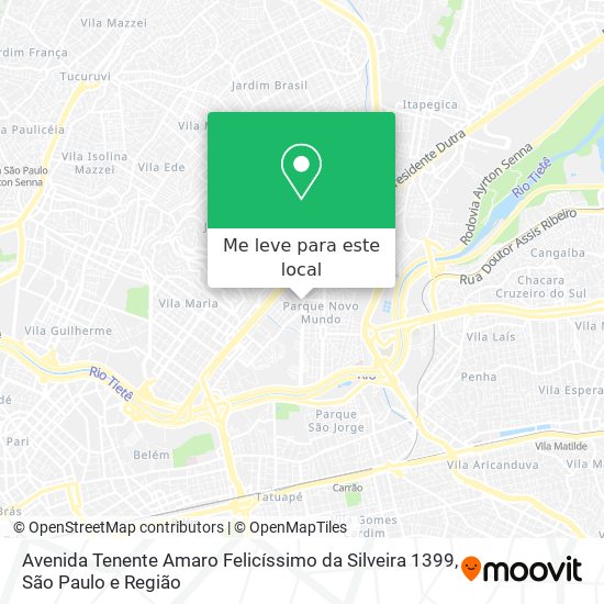 Avenida Tenente Amaro Felicíssimo da Silveira 1399 mapa