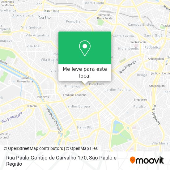 Rua Paulo Gontijo de Carvalho 170 mapa