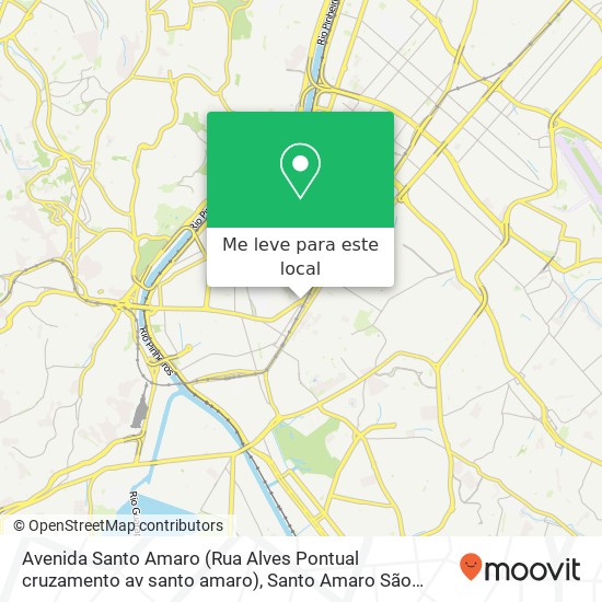 Avenida Santo Amaro (Rua Alves Pontual cruzamento av santo amaro), Santo Amaro São Paulo-SP mapa