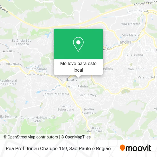 Rua Prof. Irineu Chalupe 169 mapa