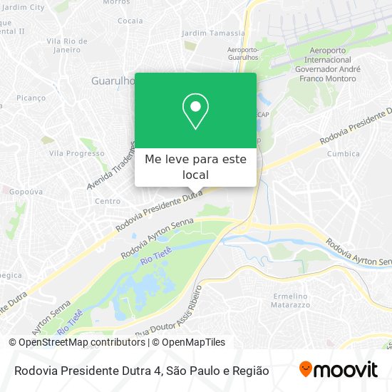 Rodovia Presidente Dutra 4 mapa