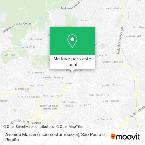 Avenida Mazzei (r são nestor mazzei) mapa