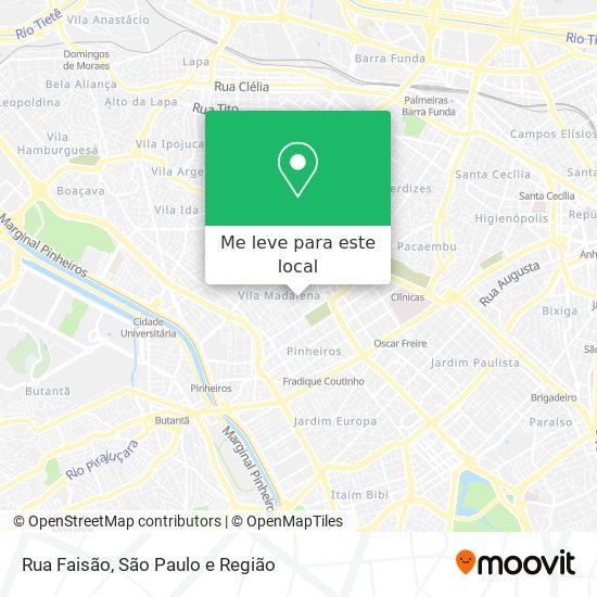 Rua Faisão mapa