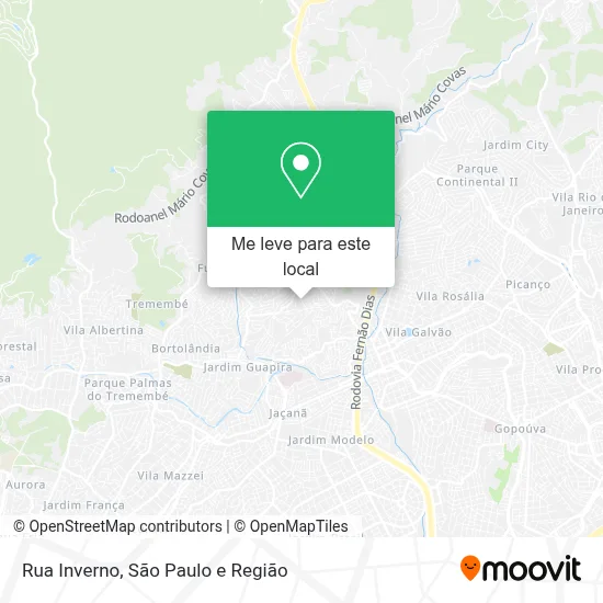 Rua Inverno mapa