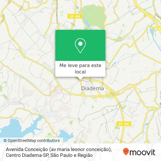 Avenida Conceição (av maria leonor conceição), Centro Diadema-SP mapa