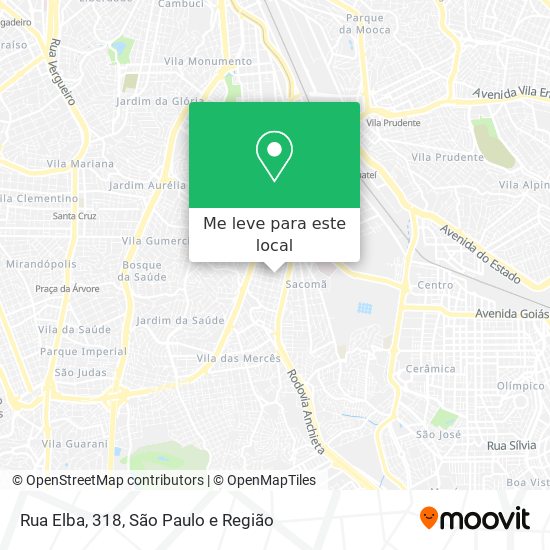 Rua Elba, 318 mapa