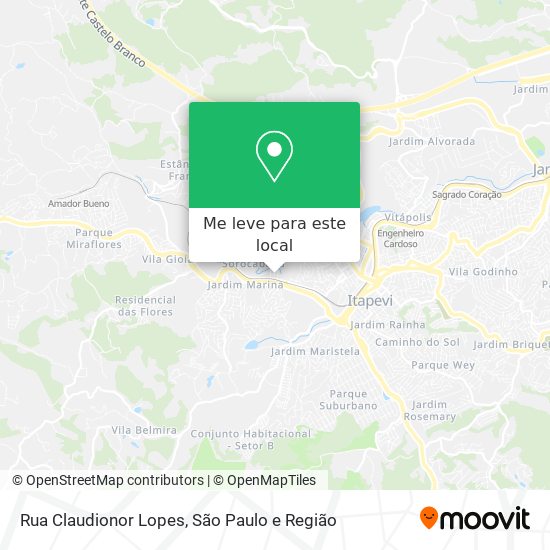 Rua Claudionor Lopes mapa