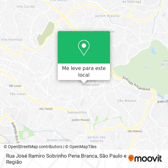 Rua José Ramiro Sobrinho Pena Branca mapa
