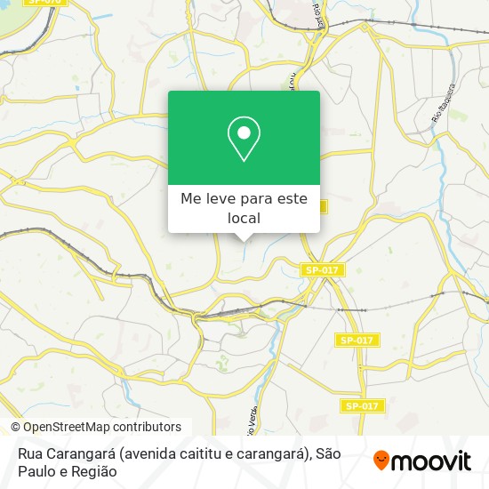 Rua Carangará (avenida caititu e carangará) mapa