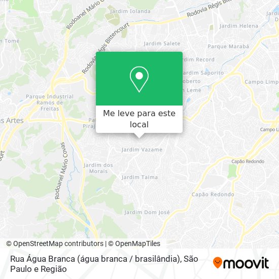 Rua Água Branca (água branca / brasilândia) mapa