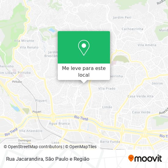 Rua Jacarandira mapa