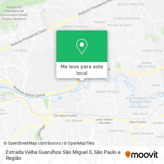 Estrada Velha Guarulhos São Miguel 0 mapa