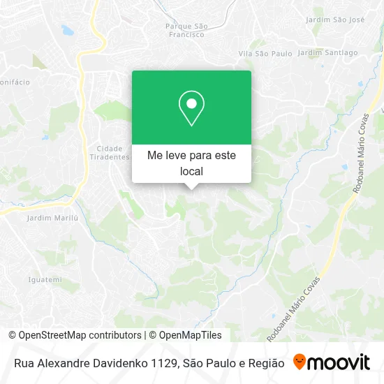 Rua Alexandre Davidenko 1129 mapa