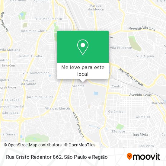 Rua Cristo Redentor 862 mapa