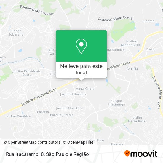 Rua Itacarambi 8 mapa