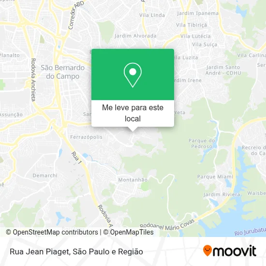 Rua Jean Piaget mapa