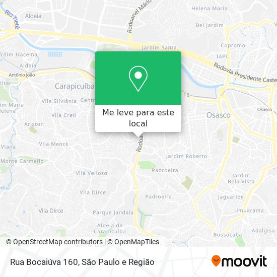 Rua Bocaiúva 160 mapa