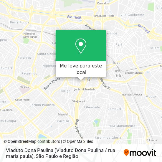 Viaduto Dona Paulina (Viaduto Dona Paulina / rua maria paula) mapa
