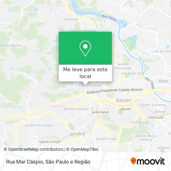 Rua Mar Cáspio mapa