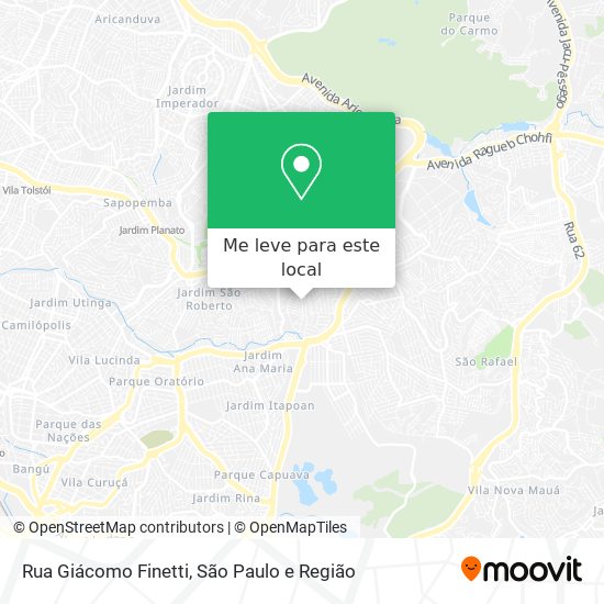 Rua Giácomo Finetti mapa