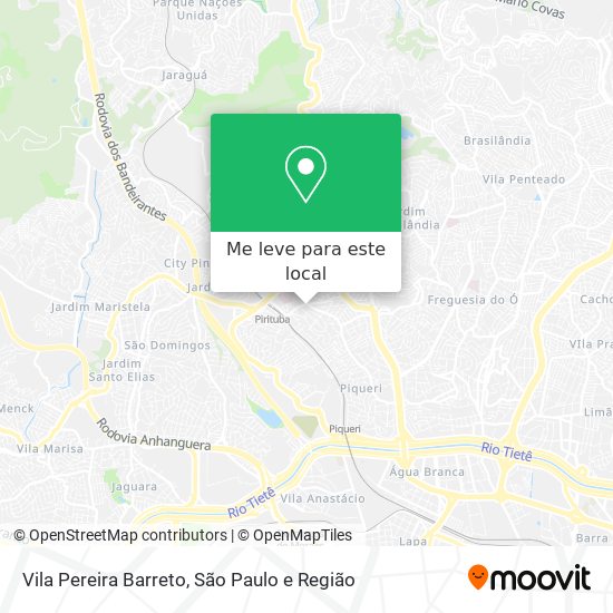 Vila Pereira Barreto mapa