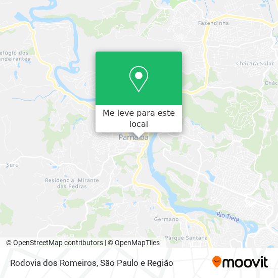 Rodovia dos Romeiros mapa