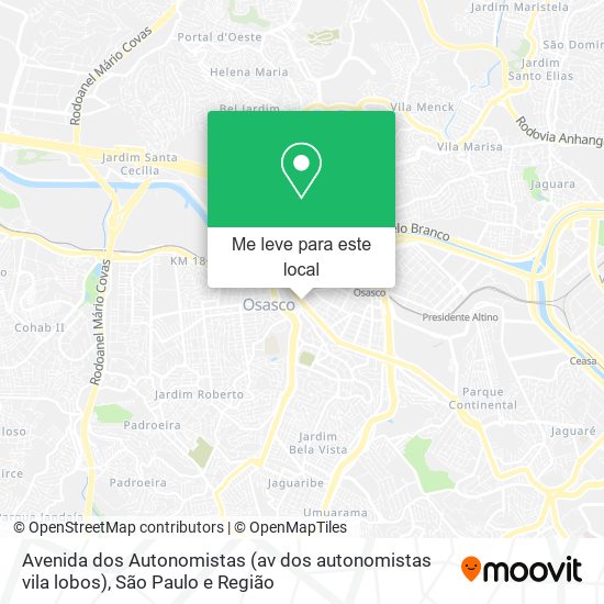 Avenida dos Autonomistas (av dos autonomistas vila lobos) mapa