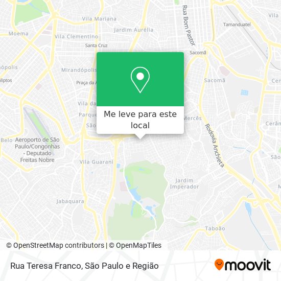 Rua Teresa Franco mapa