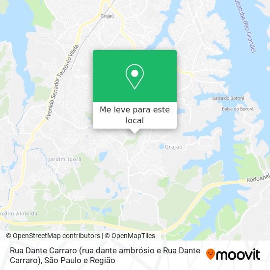 Rua Dante Carraro (rua dante ambrósio e Rua Dante Carraro) mapa