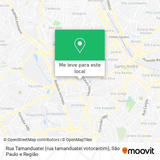 Rua Tamanduateí (rua tamanduateí votorantim) mapa