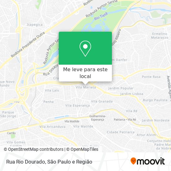 Rua Rio Dourado mapa
