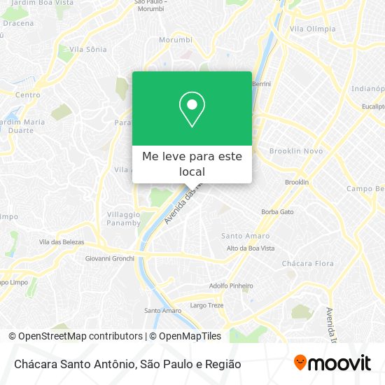 Chácara Santo Antônio mapa