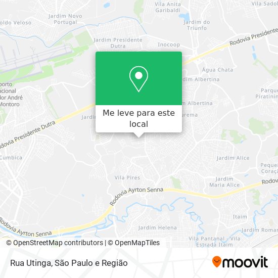 Rua Utinga mapa