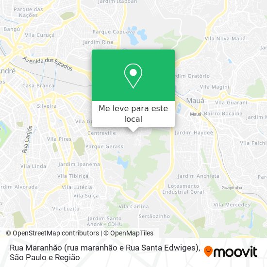 Rua Maranhão (rua maranhão e Rua Santa Edwiges) mapa