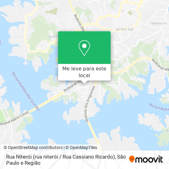 Rua Niterói (rua niterói / Rua Cassiano Ricardo) mapa