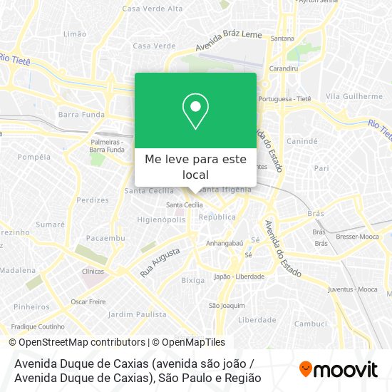 Avenida Duque de Caxias (avenida são joão / Avenida Duque de Caxias) mapa