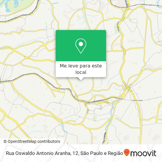 Rua Oswaldo Antonio Aranha, 12, Artur Alvim São Paulo-SP mapa