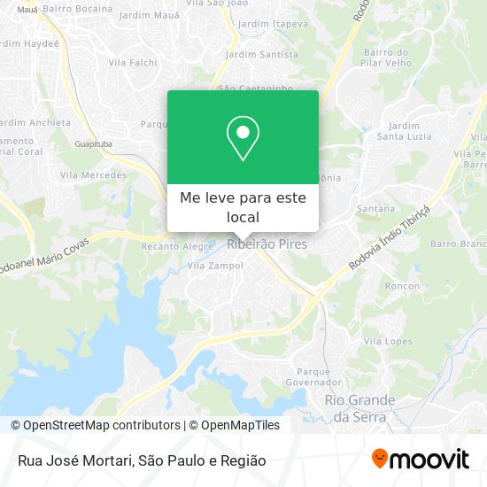 Rua José Mortari mapa