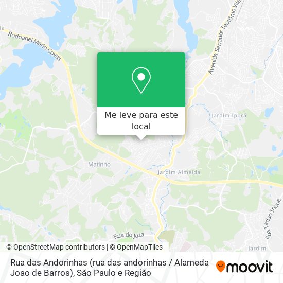 Rua das Andorinhas (rua das andorinhas / Alameda Joao de Barros) mapa