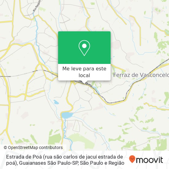 Estrada de Poá (rua são carlos de jacuí estrada de poá), Guaianases São Paulo-SP mapa
