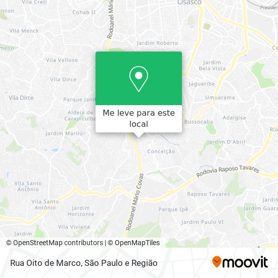 Rua Oito de Marco mapa