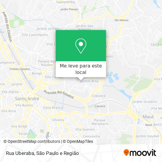 Rua Uberaba mapa