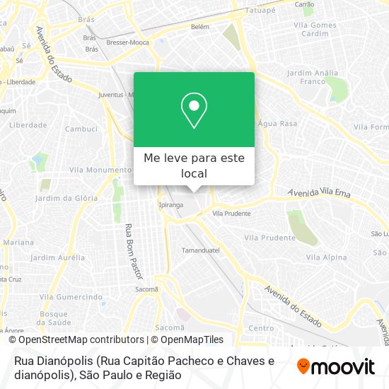 Rua Dianópolis (Rua Capitão Pacheco e Chaves e dianópolis) mapa