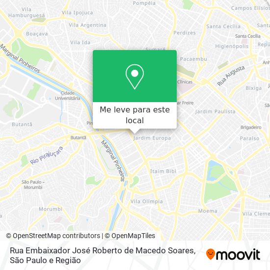 Rua Embaixador José Roberto de Macedo Soares mapa