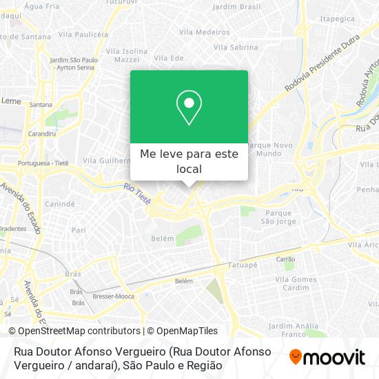 Rua Doutor Afonso Vergueiro mapa