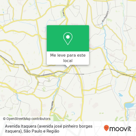 Avenida Itaquera (avenida josé pinheiro borges itaquera), Itaquera São Paulo-SP mapa