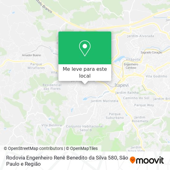 Rodovia Engenheiro Renê Benedito da Silva 580 mapa