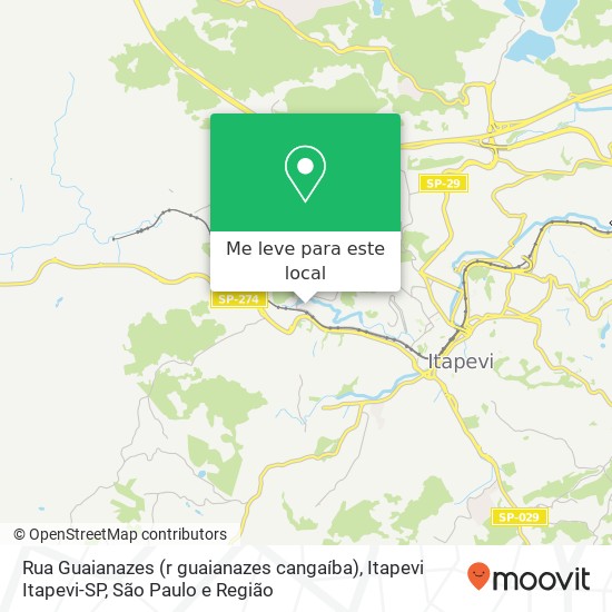 Rua Guaianazes (r guaianazes cangaíba), Itapevi Itapevi-SP mapa