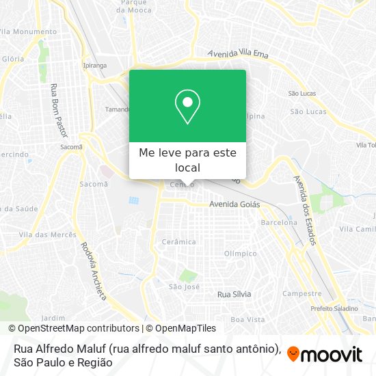 Rua Alfredo Maluf (rua alfredo maluf santo antônio) mapa