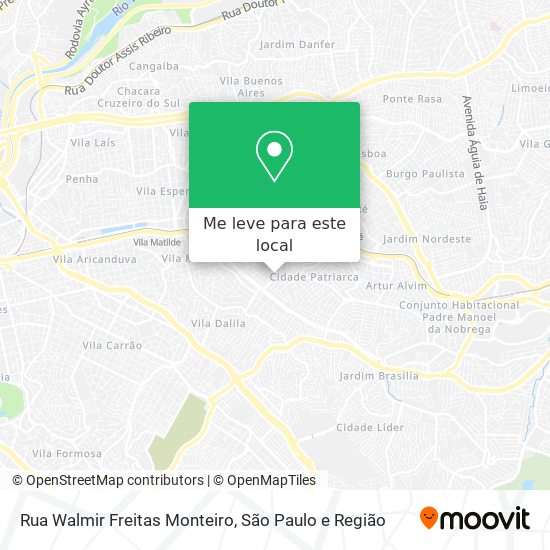 Rua Walmir Freitas Monteiro mapa